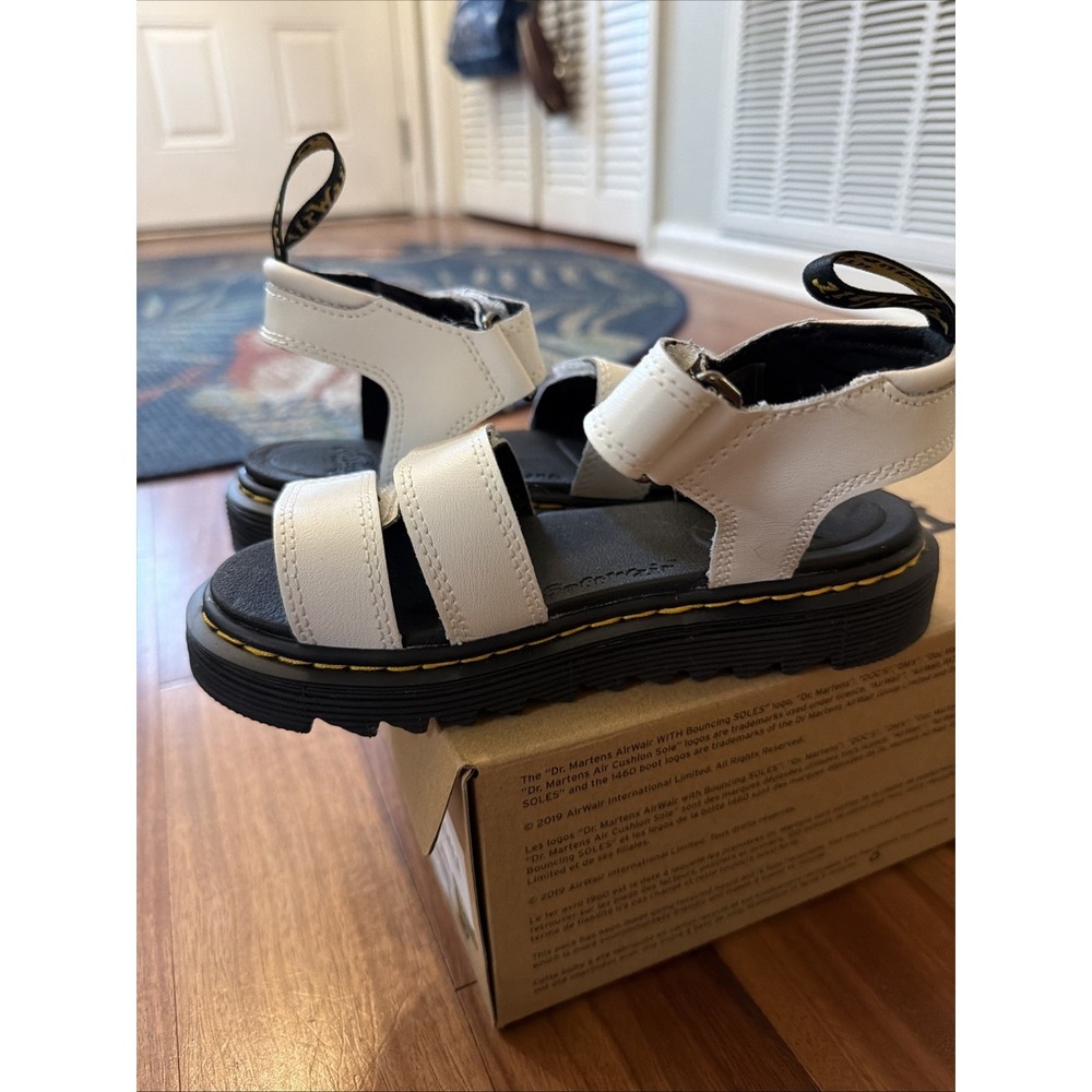 Dr. Martens Klaire J White Juniors Girls Sandals Strappy Size US 1 New With Box - Picture 7 of 10